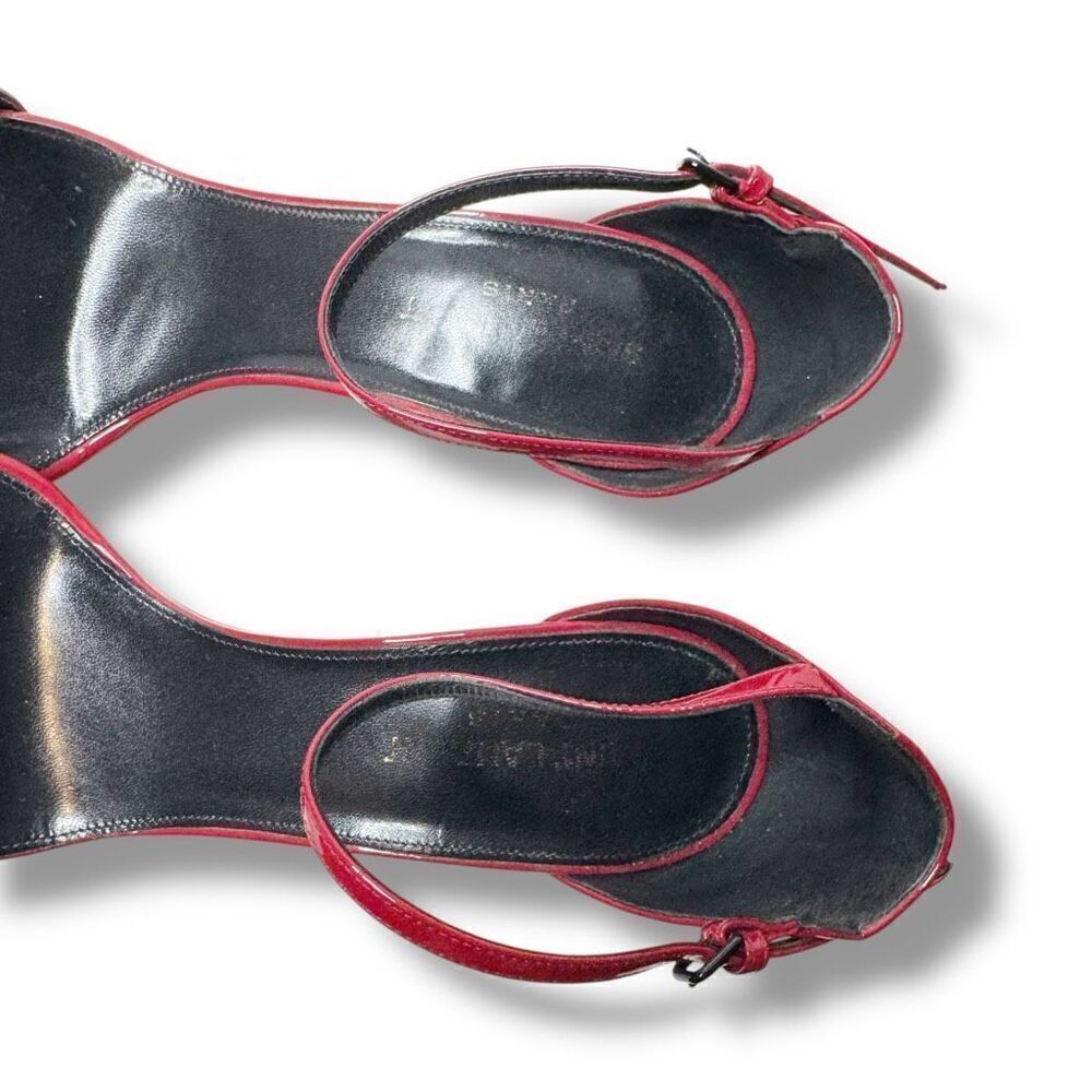 Saint Laurent Opyum 110 YSL Heels Sandals in Red Patent Leather Women’s Size 39 - Picture 8 of 14